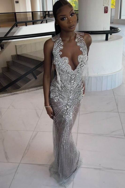 Ava Rhinestone Gown