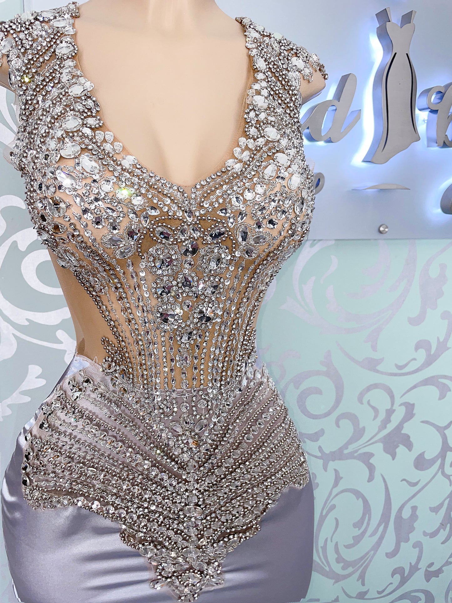 Dani Rhinestone Gown