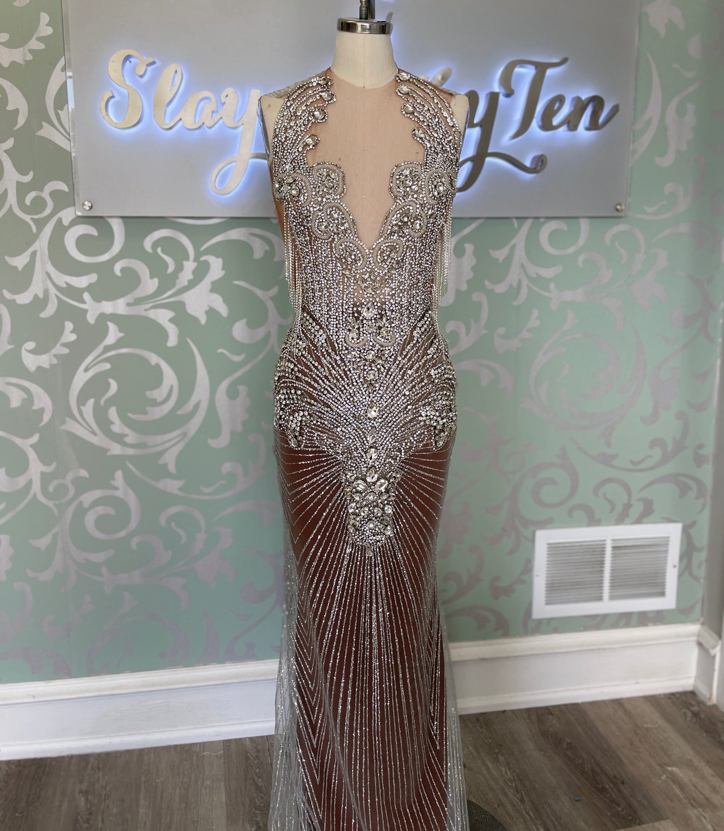 Ava Rhinestone Gown