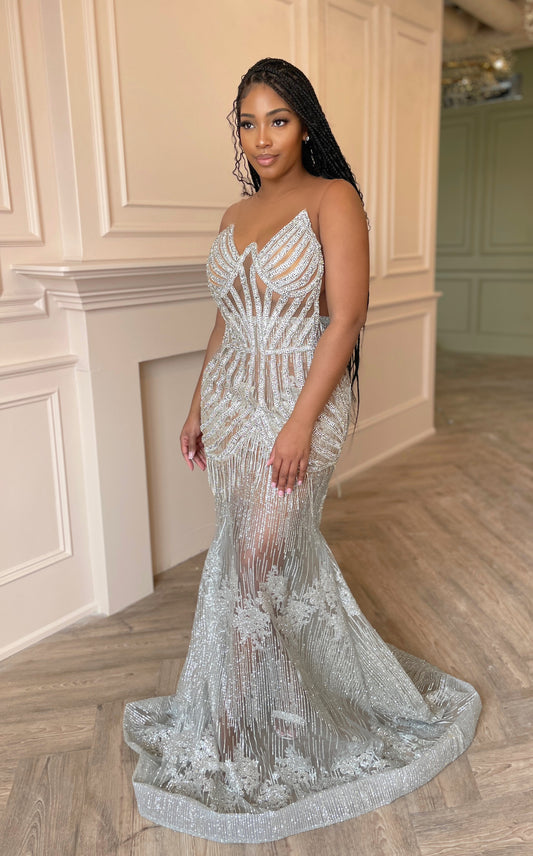 Ella Silver Gown